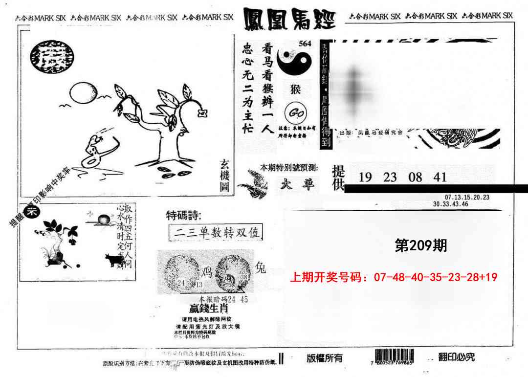 另版凤凰马经