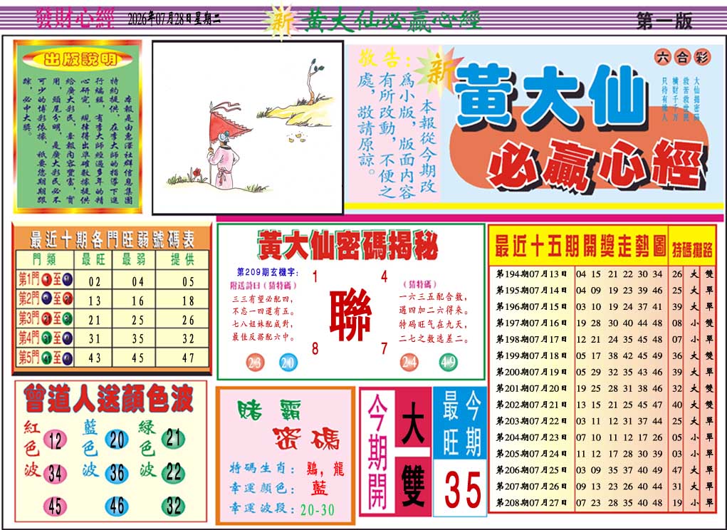 黄大仙必赢心经A
