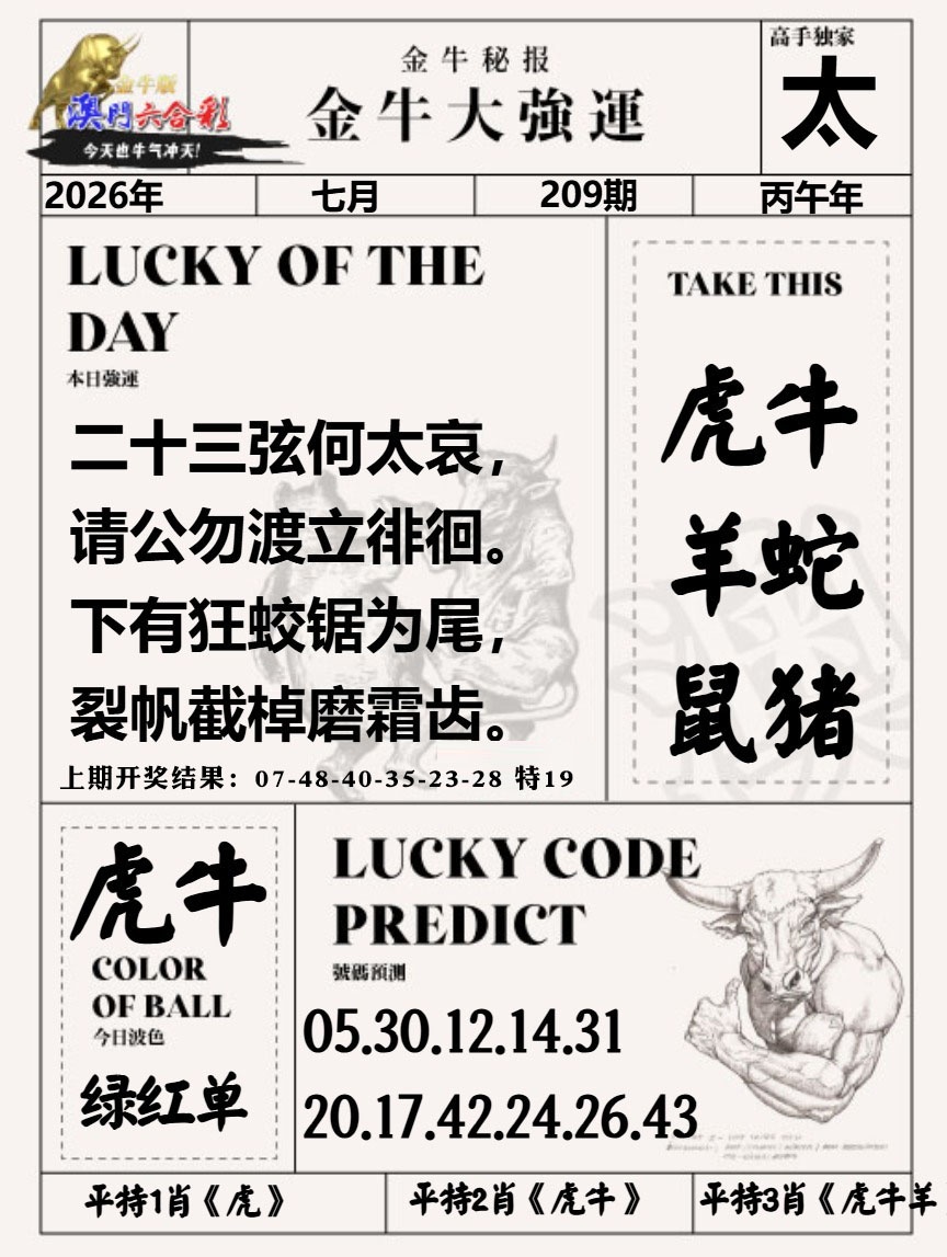 金牛大强运
