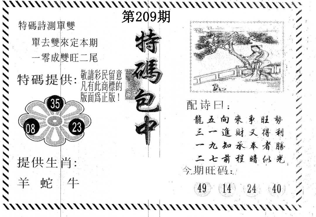 特码包中