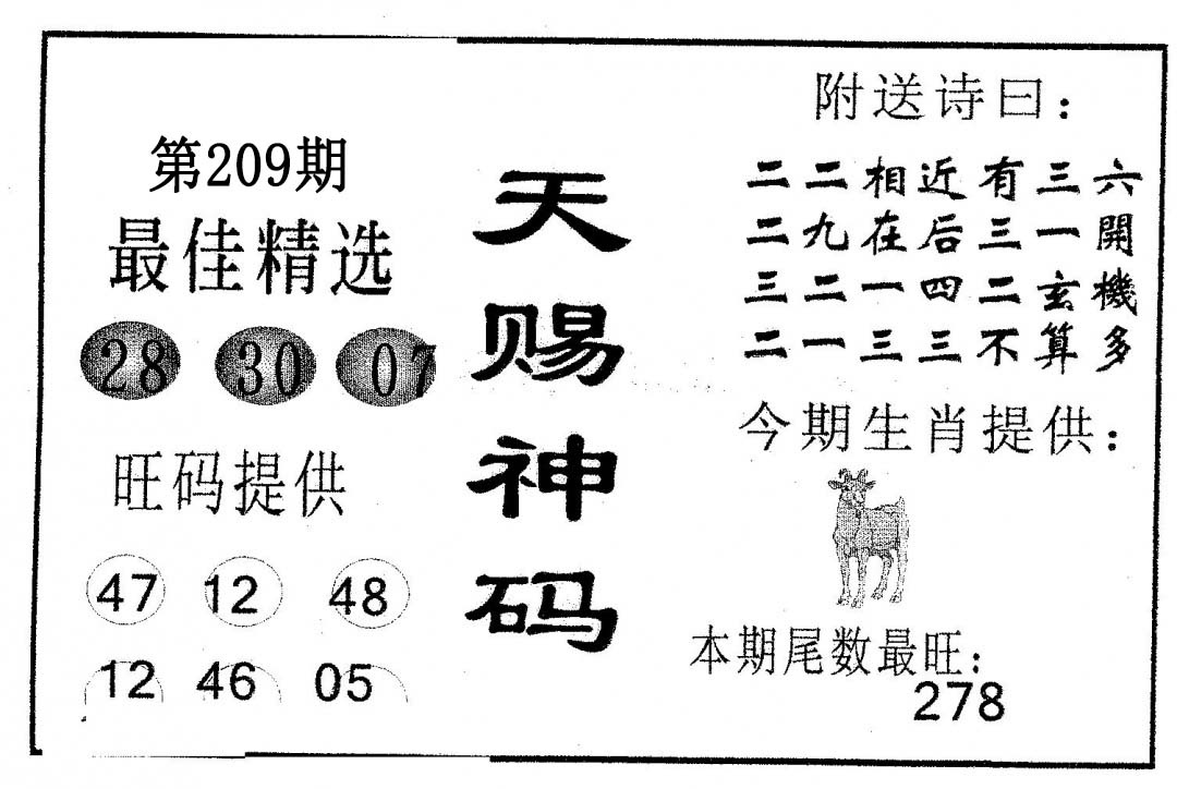 天赐神码
