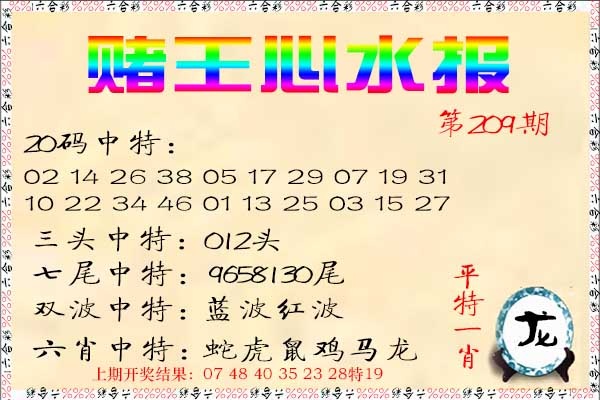 赌王心水报