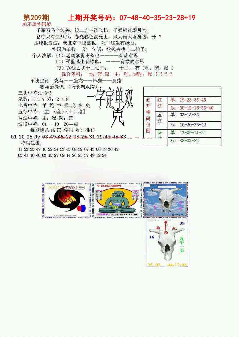 狗不理特码报