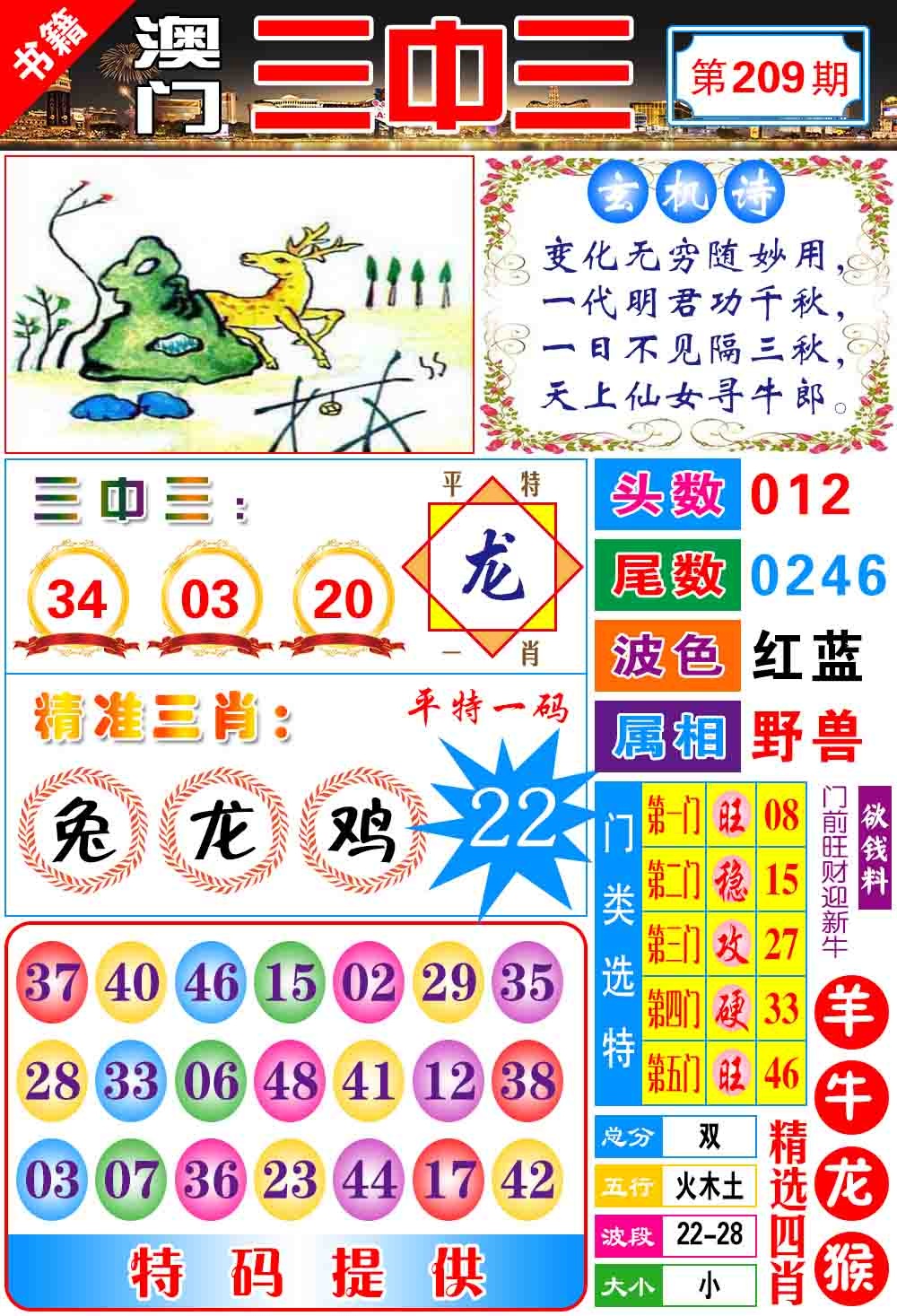 澳门宝典三中三